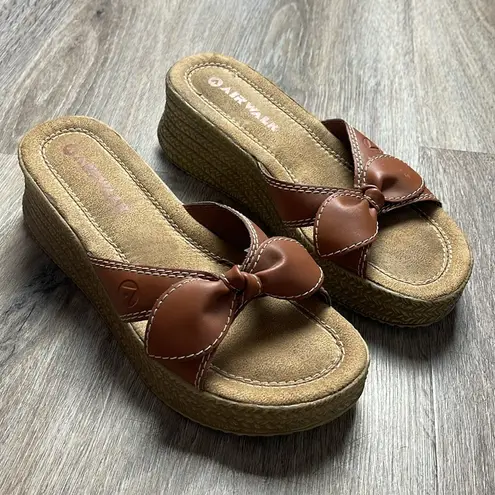 Airwalk Brown Wedge Sandals Size 8.5
