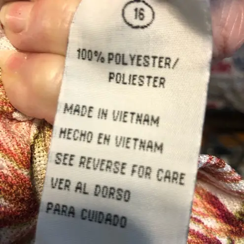 Shelby & Palmer Red A-Line Dress shortsleeve 16 linen like dress