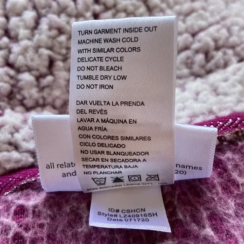 Wizarding World Harry Potter Purple Teddy Long Sleeve Sleepwear Size Medium