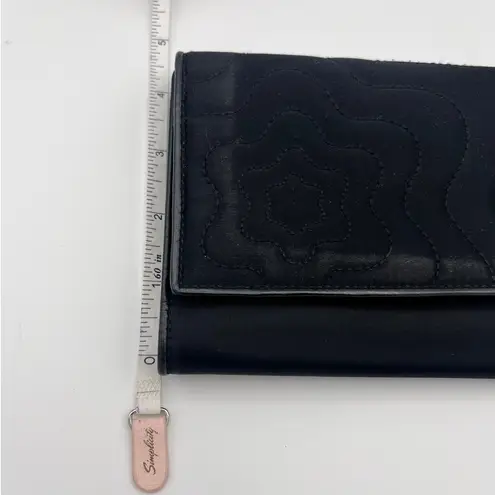 Mont Blanc Women's Snap Front Quilted Wallet Black