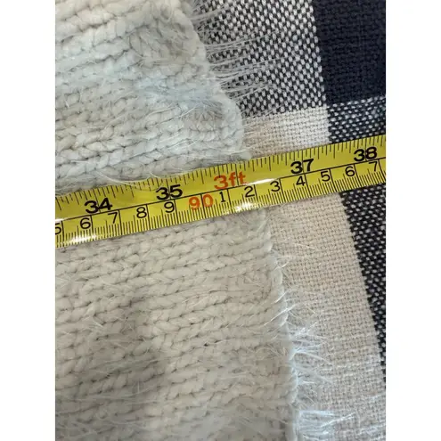 POL  Beige/White Eyelash Hooded Open Front Cardigan Sweater Size M Boho Grunge thumbnail 9