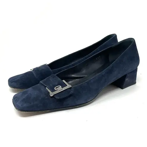 Joan & David blue suede flats, size 8.5