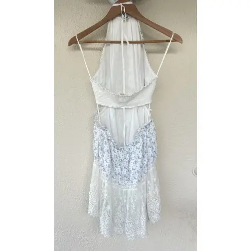 Love Shack Fancy  Kesia Lace Cutout Mini Dress White Size Small Coquette Feminine