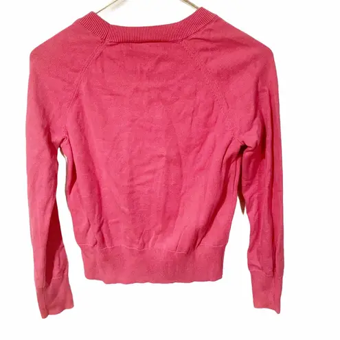 Gap  Size Medium Pink English Bulldog Crewneck Cotton Crewneck Sweater