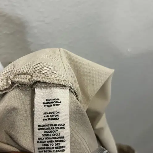Soft Surroundings Beige Stretch Pull On Bermuda Shorts Size 2X Khakhi Stretch