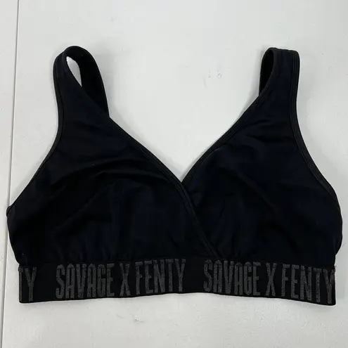 Savage X Fenty Women's Size L Forever Savage Bralette CG2 Black Unlined Pullover