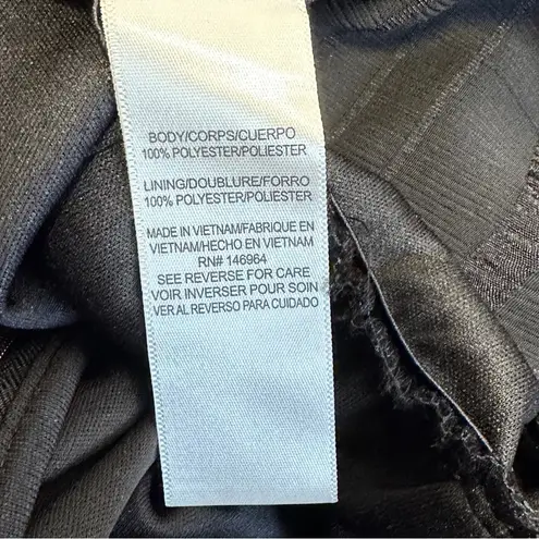 Julia Jordan Jumpsuit 6 Black Long Sleeves Elastic Neck Bow Polyester New