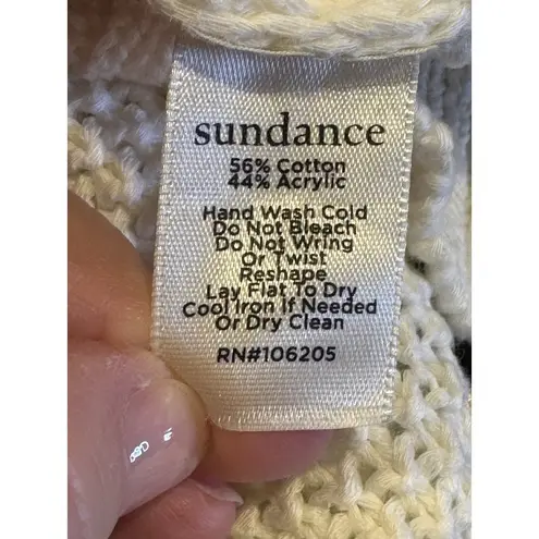 Sundance Kenzie Chunky Cable Knit Sweater Sleeveless Boho Size Large Ivory - Image 5
