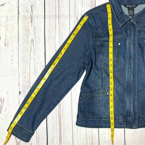 Baccini Cropped Denim Jacket Size PL