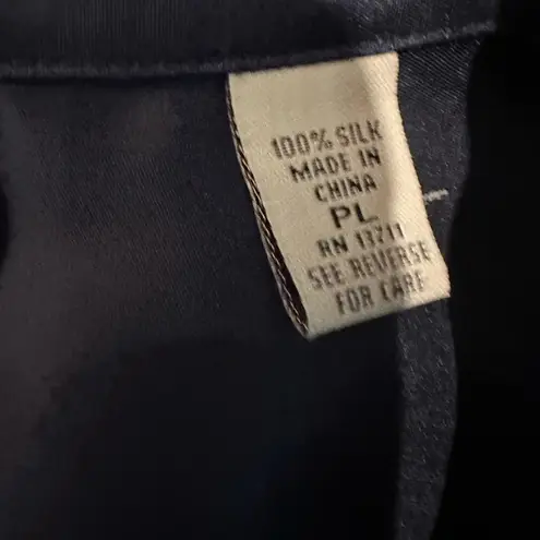 Amanda Smith pure silk shift dress with matching blouse size 14p/LgP navy blue - Image 9