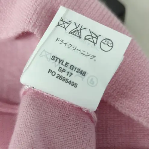 J.Crew  sweater bow V-neck women XL pink powder pullover preppy Barbie solid