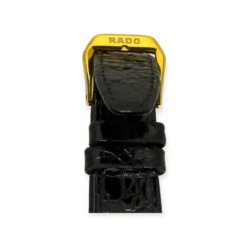 Rado ꔘ Iconic Jubile Integral Diamonds Watch ꔘ Black and Gold ꔘ Florence Strap