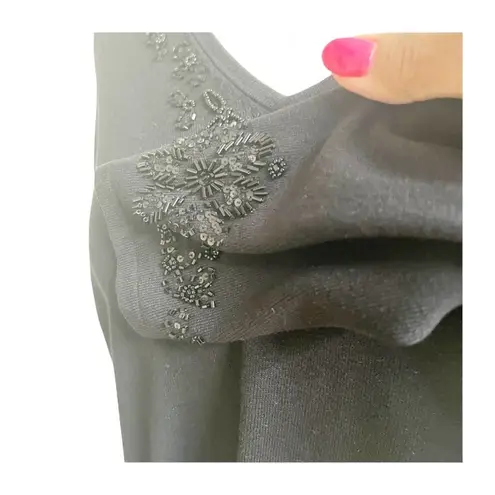 Vintage Vision Apparel Women’s Silk Blend Beaded Sequin V