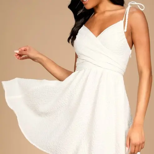 NWT Lulus Cute And Sweet White Tie