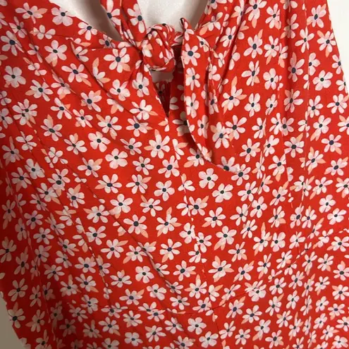 Old Navy NWT  Red Floral Sleeveless Cropped Jumper Jumpsuit