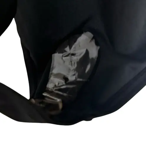 Catherine Malandrino Black One Piece V-Neck Ruffle Front Swimsuit Size Small