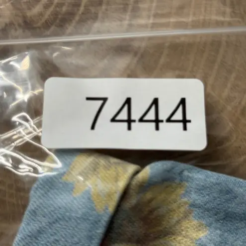 American Eagle Mom Shorts Sunflower Floral Print Denim Shorts 4 Festival Casual Blue