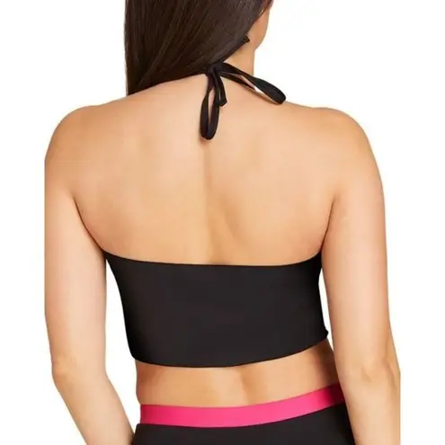 NWT Andie Swim The Aruba Halter Swim Stretch Top Adjustable Tie XS Black #2587