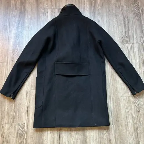 Madewell Black Wool City Grid Coat Size 0