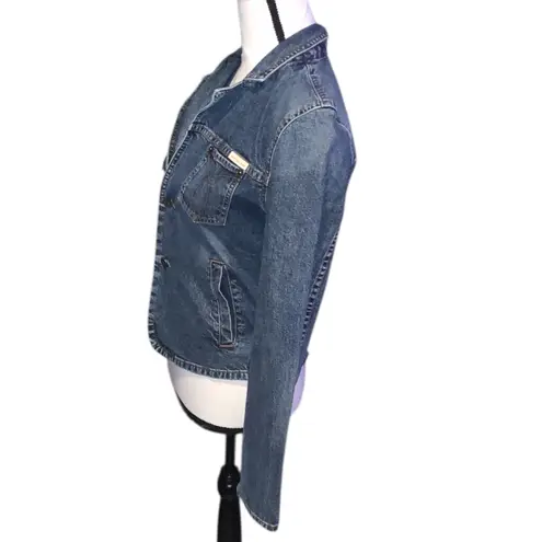 Calvin Klein Jeans Calvin Klein Jacket Womens Medium Blue Denim Jean Jacket Metal Buttons