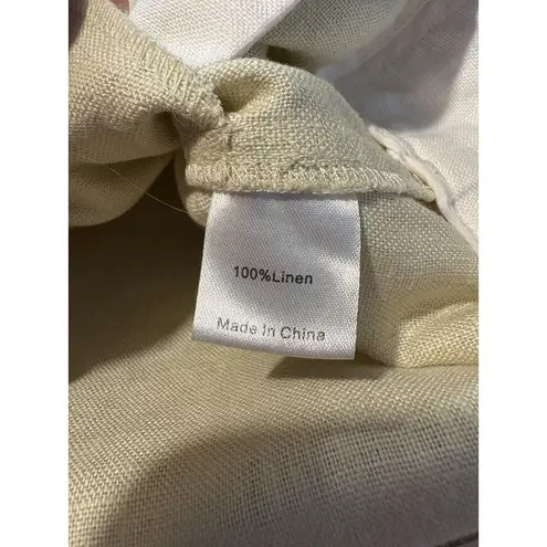 Tuckernuck Champagne Linen Collier Dress Quiet Luxury Classic Old Money Size XXS