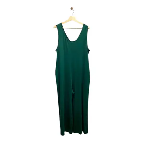 Boutique V-Neck Jumpsuit Emerald Green Size 2X
