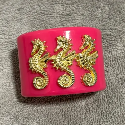 Mud Pie NWT Hot Pink Seahorse Cuff Bracelet
