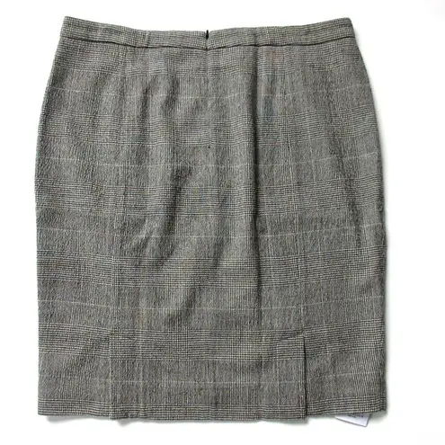 MM.LaFleur NWT  Cobble Hill in Black Cream Check Plaid Wool Pencil Skirt +2