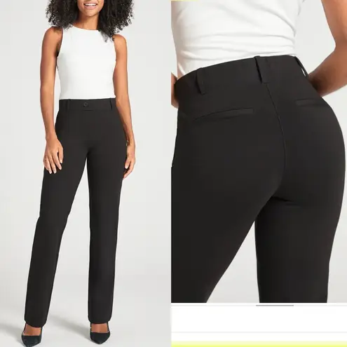 Betabrand Classic Dress Pant Yoga Pant Straight Fit Womens Size Large Black