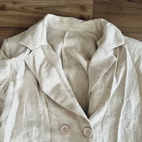 Boutique Ecru Linen Blazer