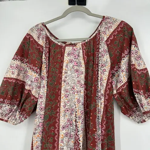 Tori Richard Vintage Maxi Dress 70s Boho Hawaiian Pink Floral Button Up Size L - Image 7