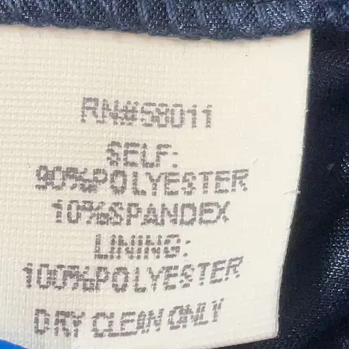 David Meister Vintage Navy Blue Velvet Bow One Shoulder Dress Size 10 Medium M