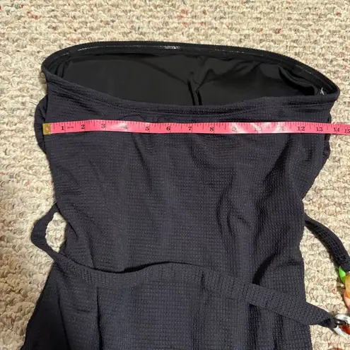 Shoshanna NWT Jet Belted Classed One Piece Swimsuit Black- Size 12