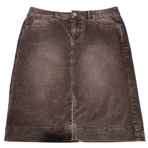 π° J.Jillβ Brown Corduroy Skirt Sz 8 | Stretchy & Stylish! π