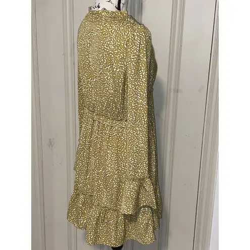 Bella Ella Boutique Bella Ella Women’s Ruffle Boho SunShine In My Soul knee Lenth Lined Dress Sz L