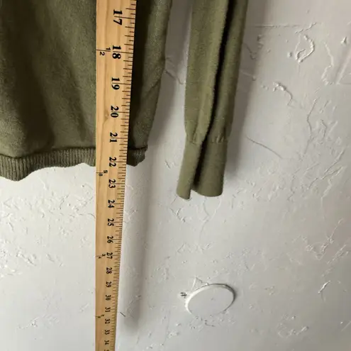 I Heart Ronson Y2k Fairy Cardigan Sweater Small Button Front Olive Green Knit