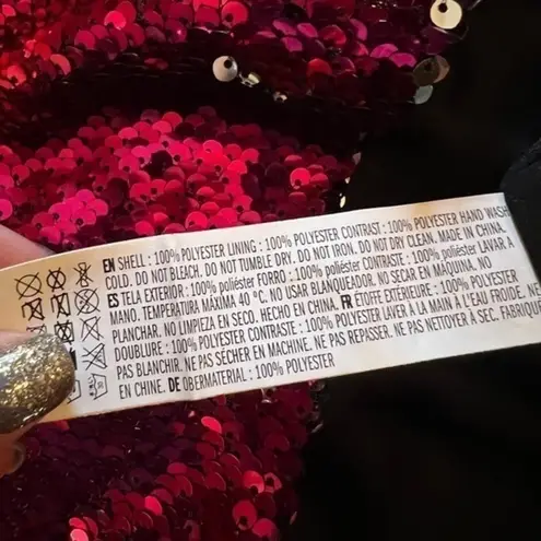 Endless Rose M Sequined Pink Silver Mini Slip Dress