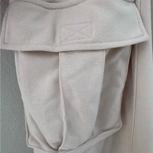 Lazy sundays size XL Wide Leg Cargo Sweatpants - Cream