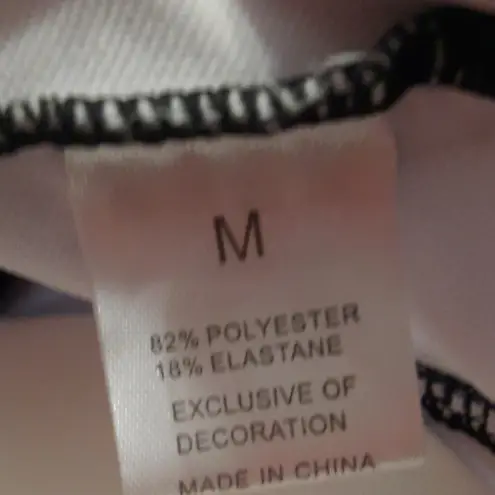 Black and White Cherry One Piece Swimsuit Size Medium