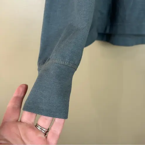 Halcyon Gray Tie Dye Stripe Dropped Shoulder Long Sleeve Top Sweatshirt S