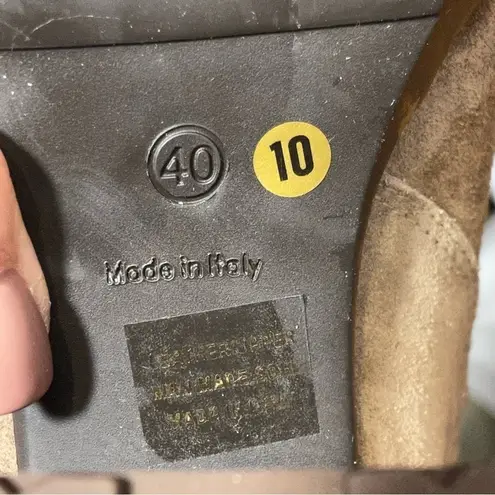 Emanuele CRASTO NWT Womens Riding Boots Brown Leather Mid Calf Pull On 10 EUR 40