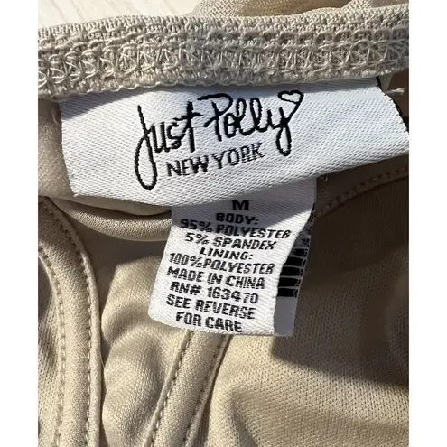 Just Polly M Corset Top Boho Festival Hippie Renaissance Fairygoth Fairy Grunge Tan Size M