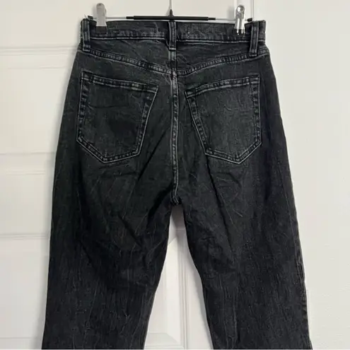 Abercrombie & Fitch Abercrombie The Ankle Straight Ultra High Rise Jeans Curve Love Black 27 4 Short