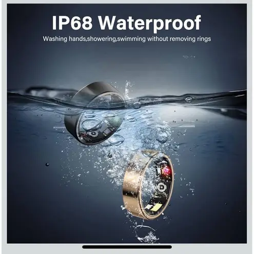 BNIB Smart Ring Health Tracker Sleep Monitor Heart Rate Waterproof Rose Gold