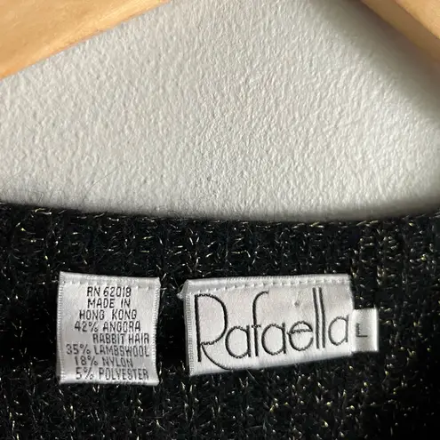 Vintage Rafaella Angora Blend Metallic Fuzzy V