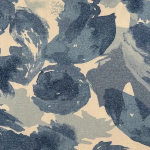 Peace Love World Sweatshirt Blue White Floral Print Pullover Top Comfy Casual S