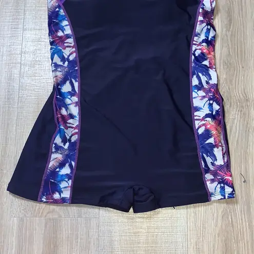 Blue & purple Boyleg boy short one price swimsuit Size XL