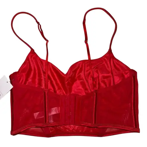 Auden Women's Red Rhinestone Corset Bra Top Size M Size M