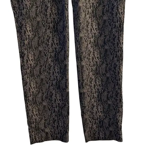 89th & Madison Women's M Snake Skin Print Jeggings Black Stretchy Fit Gray Size M