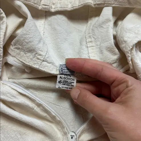 VTG PACIFICO BEER MAZATLAN MEXICO ZIP UP HOODIE BEACH JACKET White Size M